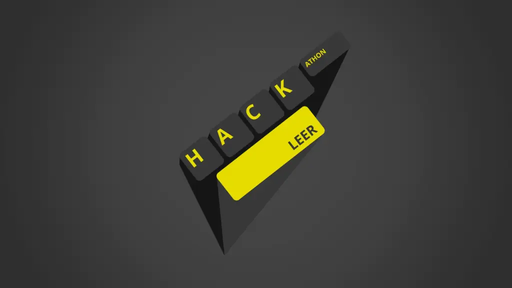 Logo des Hackathon Leer auf dunkelgrauem Hintergrund